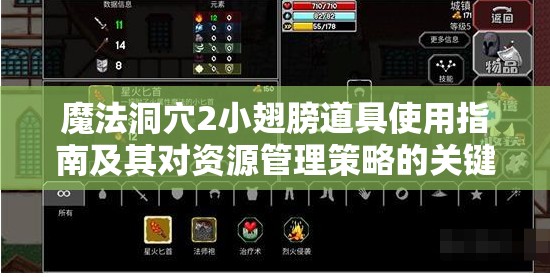 魔法洞穴2小翅膀道具使用指南及其對資源管理策略的關鍵作用解析