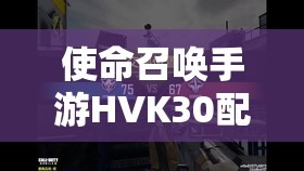 使命召喚手游HVK30配件精選指南，優(yōu)化資源管理，實(shí)現(xiàn)高效使用與最大化戰(zhàn)斗價(jià)值