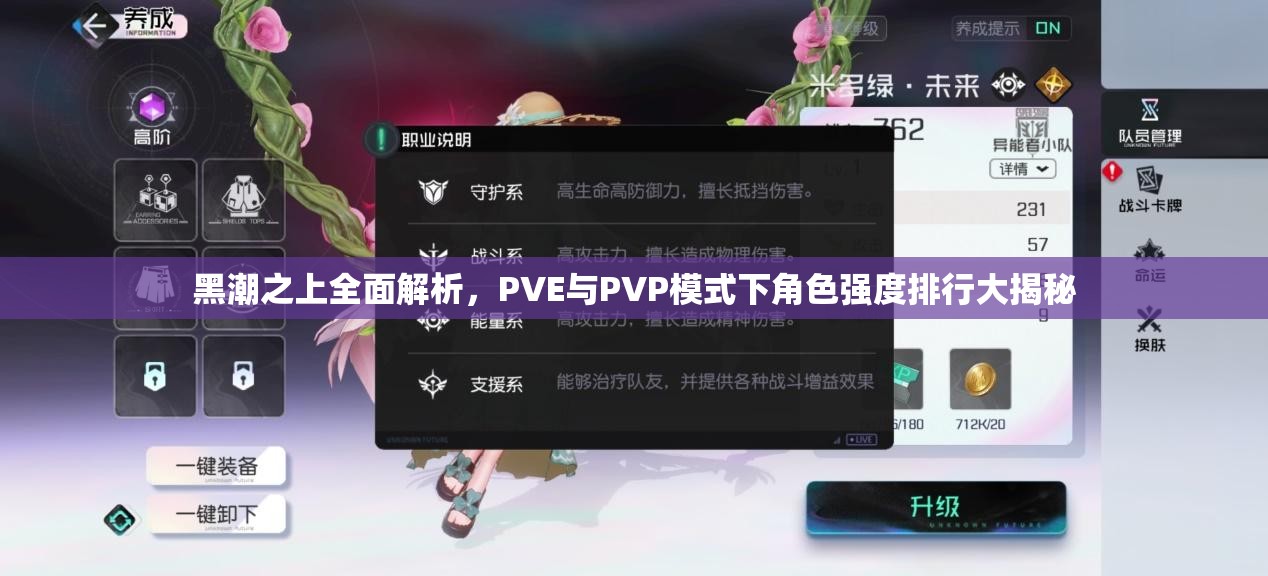 黑潮之上全面解析，PVE與PVP模式下角色強(qiáng)度排行大揭秘