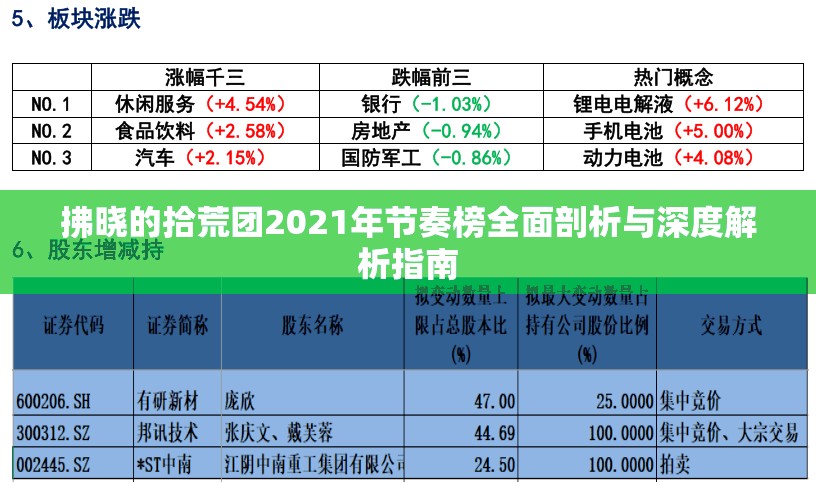 拂曉的拾荒團(tuán)2021年節(jié)奏榜全面剖析與深度解析指南