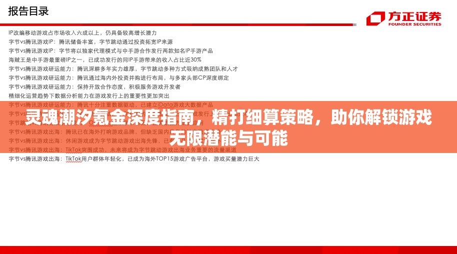 靈魂潮汐氪金深度指南，精打細(xì)算策略，助你解鎖游戲無限潛能與可能